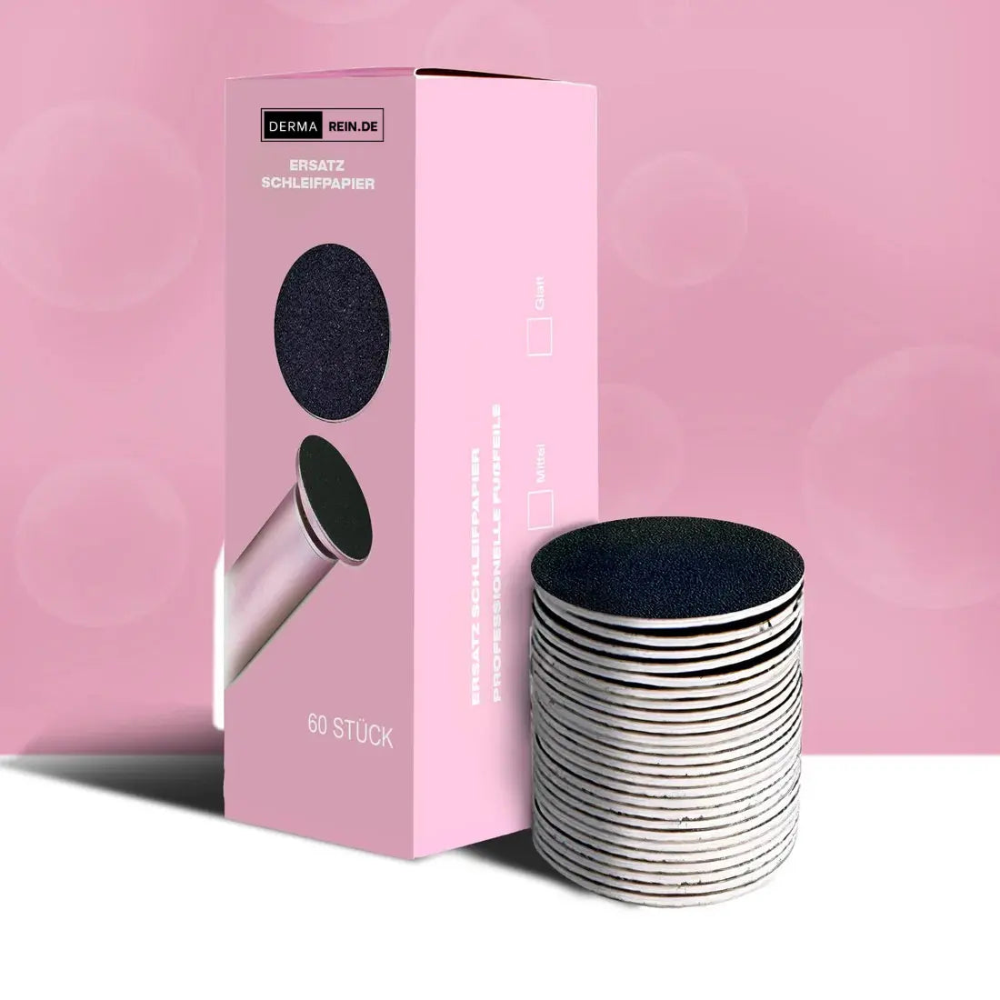 DermaRein Pro Sandpapier - Aufsätze 60 Stück - Hornhautentfernung Dermarein