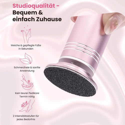 Hornhautentferner in Anwendung am Fuß